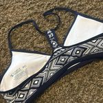 Carve Designs  Blue White Printed Bikini Top Size Medium Photo 4