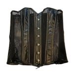 Lavish NWT,  by Daisy Hustler Hollywood Faux Leather & Fishnet Corset, Sz… Photo 0