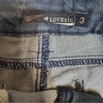 Lovesick Y2K Denim Suspender overall Shorts size 3 festival cute concert Blue Photo 4