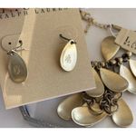 Ralph Lauren Vintage  Necklace Statement Chunky Curb Drops Chain Gold Tone 18”NWT Photo 11