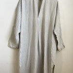 Banana Republic Vintage  Woman’s Blue Striped Cotton Long Night Shirt L Photo 0
