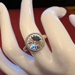 Handcrafted sparkly ring made with Swarovski crystal adjustable fit Silver Photo 0
