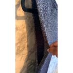 Urban Outfitters  Metallic Knit Cap Sleeve Dress M Sparkle Silver Black Shimmer Photo 2