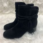 Koolaburra by UGG Women's Kenz Black Suede Tassel Ankle Boots, Size 9 D23 Photo 2