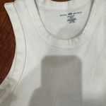 Brandy Melville White Cotton Ribbed Tank Top Photo 1