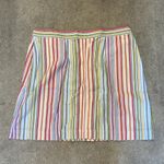 Christopher & Banks  Multi Color Stripe 100% Cotton Skirt Size 16 Photo 3