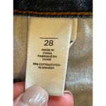 BP  Denim Blue‎ Medium Wash Cotton Blend A Line Raw Hem Mini Skirt Size 28 Photo 8