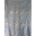 Andree by Unit Blue Floral Lace V Neck 3/4 Sleeve Cocktail Dress Party SZ M Photo 3