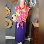 Tahiti Reef Club Vacation Style Top Button & Tie Bottom Medium Pink Photo 4