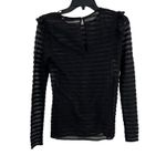 Parker Top Size Small (estimated) Black Sheer Ruffle New Photo 1