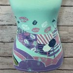 Buttons CRAFTY COUTURE T-Shirt Patchwork Light Green Purple & Pink w -PS Photo 2