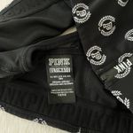 PINK - Victoria's Secret Victorias Secret PINK Black‎ Branded Zip Front Sports Bra Photo 3