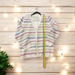 Alfred Dunner Women’s Button Down sweater tank attached white pink blue Size L Size L Photo 7