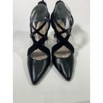 Nine West  Womens Faux Leather Strappy Stiletto Heels Back Zip Black Size 8.5 Photo 1