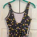Adidas  Tulip Floral Bodysuit Sz Small Black Logo One Piece Photo 3