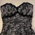 Tadashi Shoji Tadashi maxi black lace tiered dress strapless sweetheart  Silk beaded sequin Photo 4