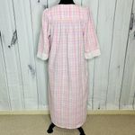 Miss Elaine Sz M Seersucker House Coat Robe Nightgown House Dress Full Zip Pink Size M Photo 11