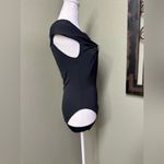 ZARA  black asymmetrical ruched gold embellished bodysuit Photo 6