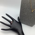 Vintage Cute Small Black Gemstone Pendant Necklace 18.5” & Cloisonné Ring Multiple Photo 1