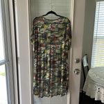 Top Fashion Of New York Women’s MIDI Dress 2X Mesh Camouflage Y2K Swim Cover Up Size XXL Photo 1