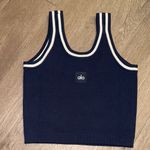 Alo Yoga Alo Navy and White Tennis Club Tank Top Photo 2
