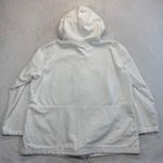 J. Jill Button Front Hoodie Jacket Pockets Cotton Blend Comfy White L READ Size L Photo 9