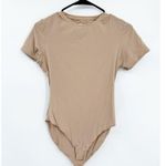 SKIMS Fits Everybody Short Sleeve Crewneck T-Shirt Bodysuit Nude Size Large Photo 2