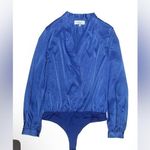 L'Academie  Revolve Long Sleeve Bodysuit - M - Royal Navy Blue Photo 1