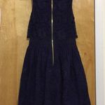 Little Navy Blue Lace Dress Photo 3