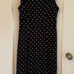 Loft Ann Taylor  Black and White Polka Dot Sleeveless Dress Size 4P Photo 9