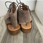 Anthropologie Geewawa lace up sandals size 41 gray taupe Photo 5