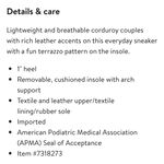 Revitalign Avalon neutral corduroy sneakers womens size 8.5 casual comfort shoes Tan Photo 1