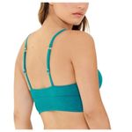 Freshwater Bikini Banded Long Top Sz M Adjustable Strap Teal Snakeskin Texture Green Size M Photo 7