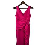 Women’s FQA Small Magenta Evening Dress with Ruffled Knot Design Pink Size undefined Photo 1