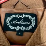 Ambiance Faux Leather Jacket Tan Photo 2