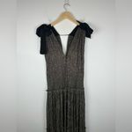 Sabina Musayev Ray Dress in Gold Black Metallic Maxi Gown Dress Sz L Size L Photo 2