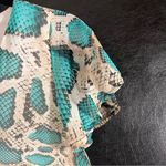 Peach Love California  Turquoise Snakeskin Print Dress‎ Size Small Photo 3