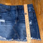 Wax Jean  Blue Distressed Mini Skirt Y2K‎ Medium Photo 5