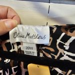 Olivia Matthews Olivia Matthew Brown and Yellow Geometric Print 20W Dress Photo 2