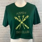COLSIE Green Aspen Ski Club Cropped Tee Photo 0