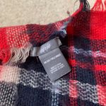 Aerie women’s red/navy plaid blanket scarf wrap Photo 1