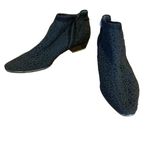 Casadei VINTAGE  BLACK AND WOVEN MESH & LEATHER BOOTIES (37) Photo 9