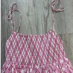 SWF A Line Dress in Cottage Pink Plaid Cotton Smocked Sundress Size‎ Small Photo 3