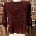 Kirious  burgundy striped cropped tee / S / Excellent condition Photo 7