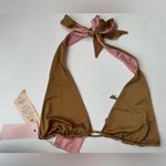NWT We are HAH XL Free People Reversible Top Swim Dusty Rose Shroom Combo Size S Tan Photo 1