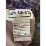 Karin Stevens Vintage Floral Paisley Midi Skirt Vamp Whimsigoth Witchy Sz 12 Elastic Waist Photo 3