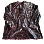 KOOS of Course! Reversible Snake Print Vinyl Jacket Size 1X A63817 Brown Photo 6