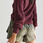 Francesca's NEW  Faux Leather Olive Green Paperbag Shorts size medium Photo 2