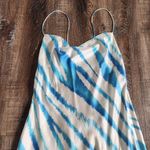 Retrofete Amika Dress in Blue Zebra Size XL Maxi Sleeveless Silk Photo 2