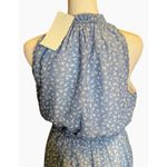 Love...Ady LOVE_ADY Blue Floral Halter-Neck Tiered Dress - Size Large - NWT Photo 4